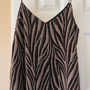 Everly Black and Gold Striped Cami